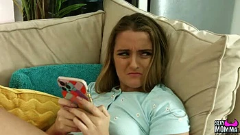 Step Daughter Tamsin Riley Caught Playing With Her Hairy Pussy Alone