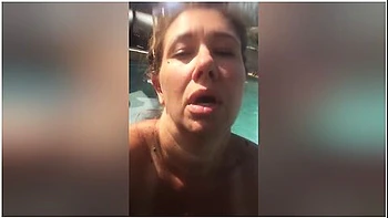 Underwater Anal Bubble Wand Toy Play With Pool Jet Hitting My Hairy Pussy, Eye Rolling Orgasms