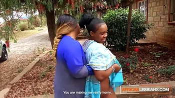 Amateur BBW Ebony Lesbians Use Double Dildo in Wild Homemade Sex