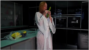 Horny Mature Tara Pleases Her Cock Hungry Pussy Using Cucumber With Condom