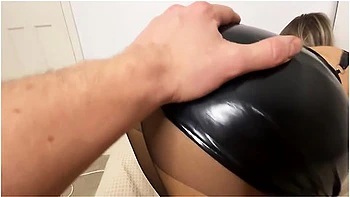 Fucking A Blonde British Milf In Leather Dress And Black Pantyhose