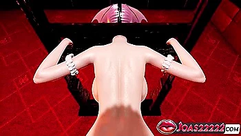 Halloween Succubus Morrigan In Pink Latex Bodysuit - Pov Bondage And Cumshot 3d Hentai Animation With Car Toon