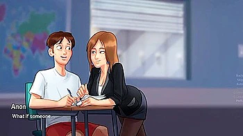 Car Toon And French Teacher In Sneaky Link With My Summertime Saga Gameplay)