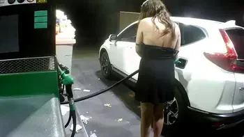 Flashing at the gas station