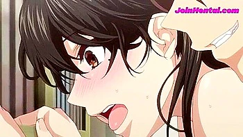 In her underwear, she gives a blowjob and cums in her mouth, then thrusts it in and cums inside