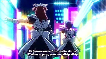 A beautiful girl and a slightly older maid get into a war with the maids from an affiliated store?