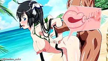 A semen-covered black-haired loli girl has shining eyes and is intoxicated by the pleasure of intimate intercourse.