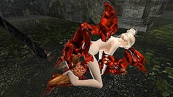 Human Female And 2 Red Goblins Last