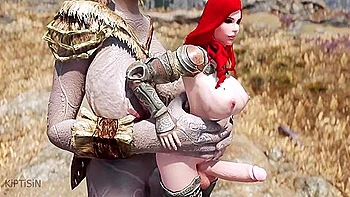 Stretches This Futanari Redhead Babe 1