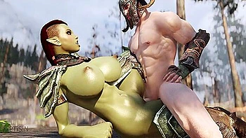 Adorable Orc Warrior Enjoys Nordic Warriors Big Dick 2