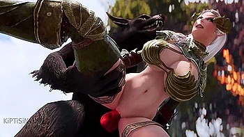 Werewolf Fuck Elf Whore Warrior In Forest 1