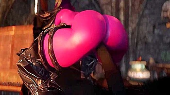 Demoness Has Fun With A Huge Horse Cock 2