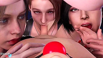 Resident Evil Group Blowjob