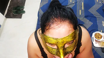 Rough Sex with Sexy Lucy - Cum on Her Big Boobs and Deep Throat Action