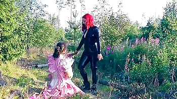 Femdom Joi For Newbiw Sissy Slut! Spanking In The Forest Wearing Latex!