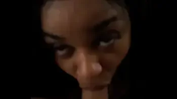 Black Girl Surprise cumshot in the Mouth!