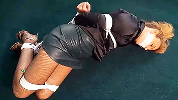 Blonde in fishnets part two