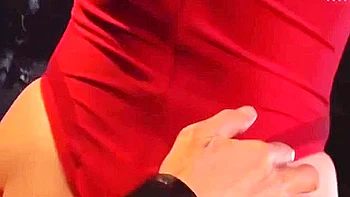 Ninja Girl Is Bound Standing And