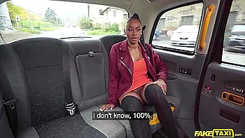Malia Lenoir - Horny Ebony Babe Seduces Taxi Driver