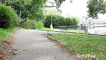 Cuties Squat To Pee And To Masturbate In The Streets