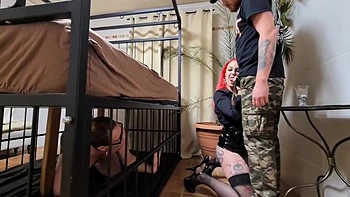 Dominatrix Fucked Up In Front Of Slave Sow By The Punter