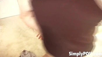 Allison With Natural Tits And Blowjob Closeup