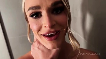 Cute Blonde Emma Hix Gets Facial And Drinks Keiran Lee's Piss