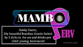 Gabily Castro, 20y Beautiful Brazilian Blonde Fucked By 2 Dicks