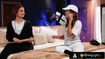 MOMMY S GIRL - Coach Siri Dahl Brings Player Katie Kush Home To Shove Baseball Bat In Her Wet Pussy