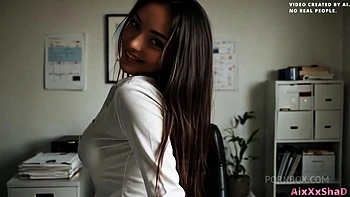 I Fuck A Beautiful Secretary Right On The Office Desk And Cum In Her Pussy [Ai Generated]