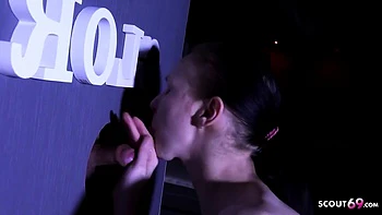 Anorexic German Wife Get Glory Hole Bukkake Before Ass Fuck