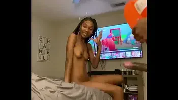 Fucking on her best friend bed