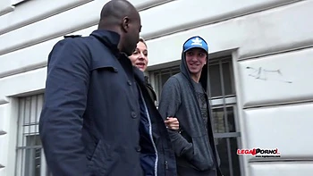 Bianca Ferrero Enjoys Black Cock With Her Husband Watching. Interracial Cuckold Sharing Sperm Iv001