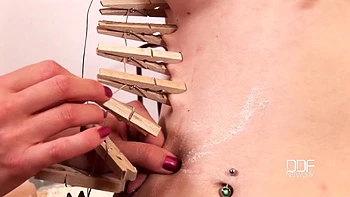 Nasty lesbian treat with clips