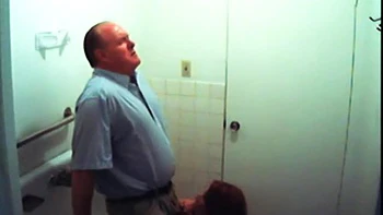 Cum guzzling cock sucking office slut gets on her knees