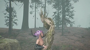 Tree monster fucks witch