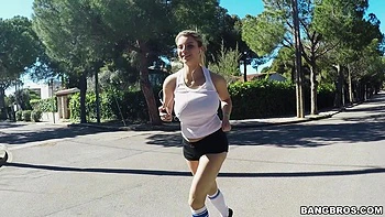 Busty Katrina Goes For A Jog