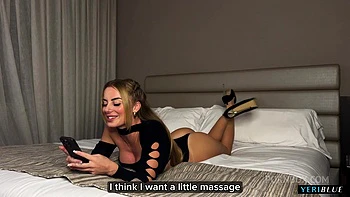 Beaatiful French Blonde Asks For A Massage To Her Neighbor - La Petite Ange