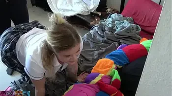 Teen stepdaughter gets an ass fucking from stepdad