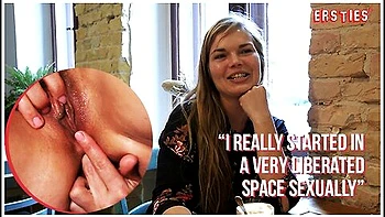 Danish Babe Toys Her Hairy Pussy With A Glass Dildo