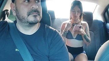 Hot Latina Girl Masturbates In The Back Of Uber Car