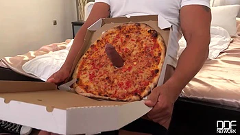 Delicious Pizza Topping - Delivery Girl Wants Cum in Mouth