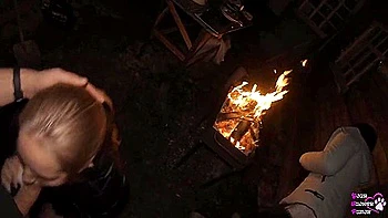 Ffm Threesome Sucking On The Backyard