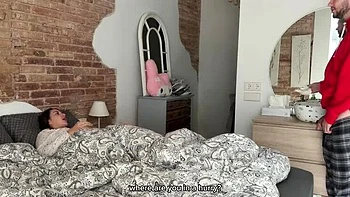 Step Sister Caught My Hard Dick and Flashed Her Big Tits - Homemade Creampie Sex