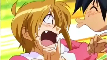 Weird anime storyline with angry busty teen slut