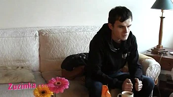 Zuzinka plays with shy guy on casting: Blowjob, Amateur  Handjob Porn