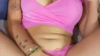 Latina in pink is fucked hard on bed: Big Tits, Big Ass  Blowjob Porn