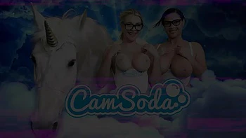 Camsoda - Busty brunette fucking a fake big dick torso