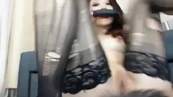 Asian camgirl cat ears: Brunette, Masturbation  Solo Porn