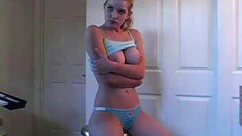 Hot blonde teen teases us with her sexy body in a POV scene